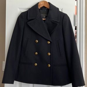Banana republic peacoat navy blue XSP EUC